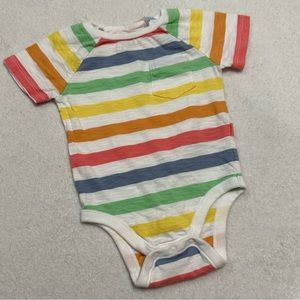 Old Navy Striped Short Sleeve Onesie 12-18 Months